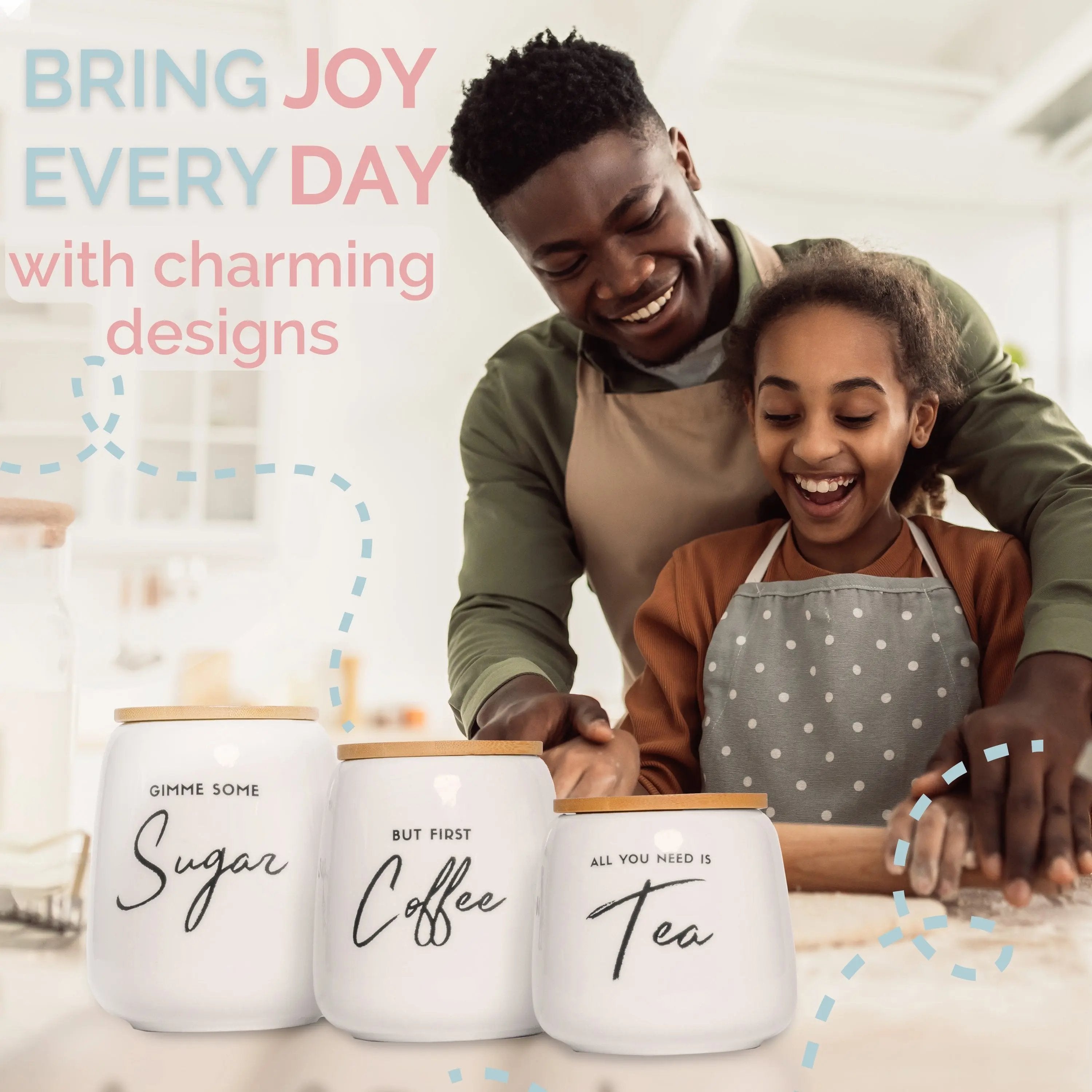 3pc Kitchen Canister Set Fifth Fork