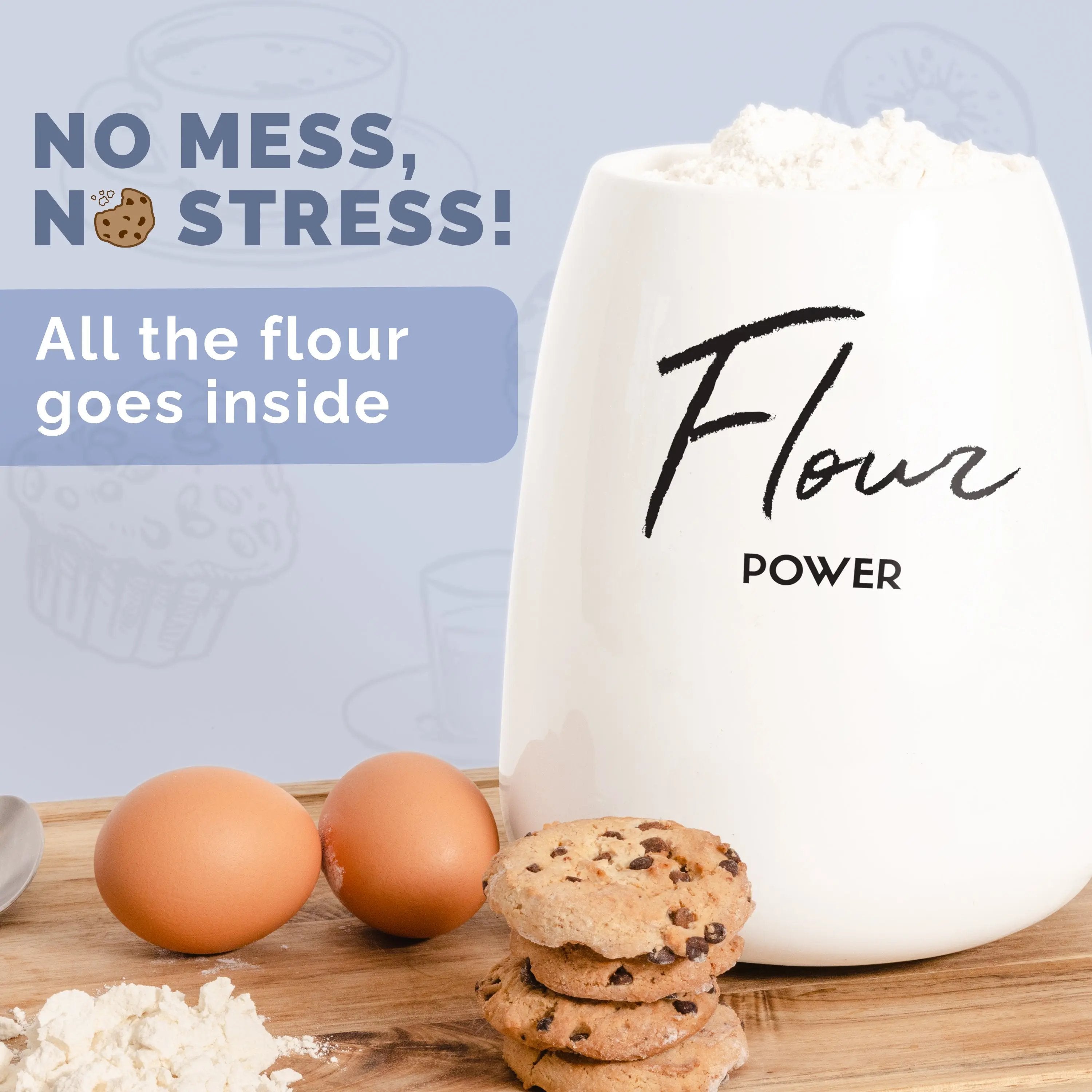 Ceramic Flour Canister Fifth Fork AU