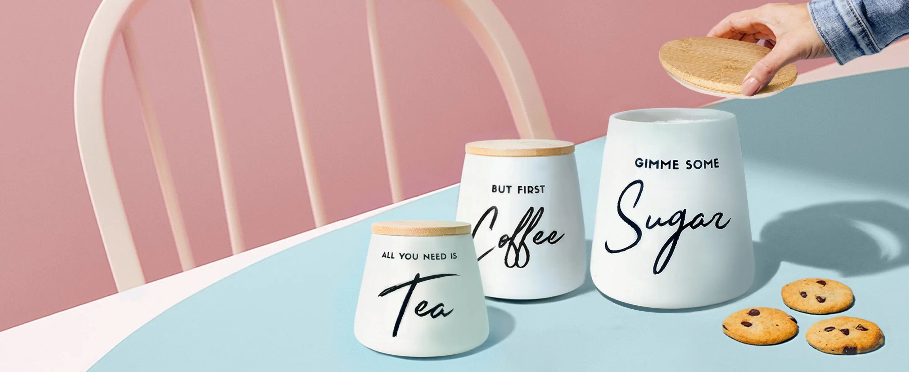 3pc Kitchen Canister Set Fifth Fork