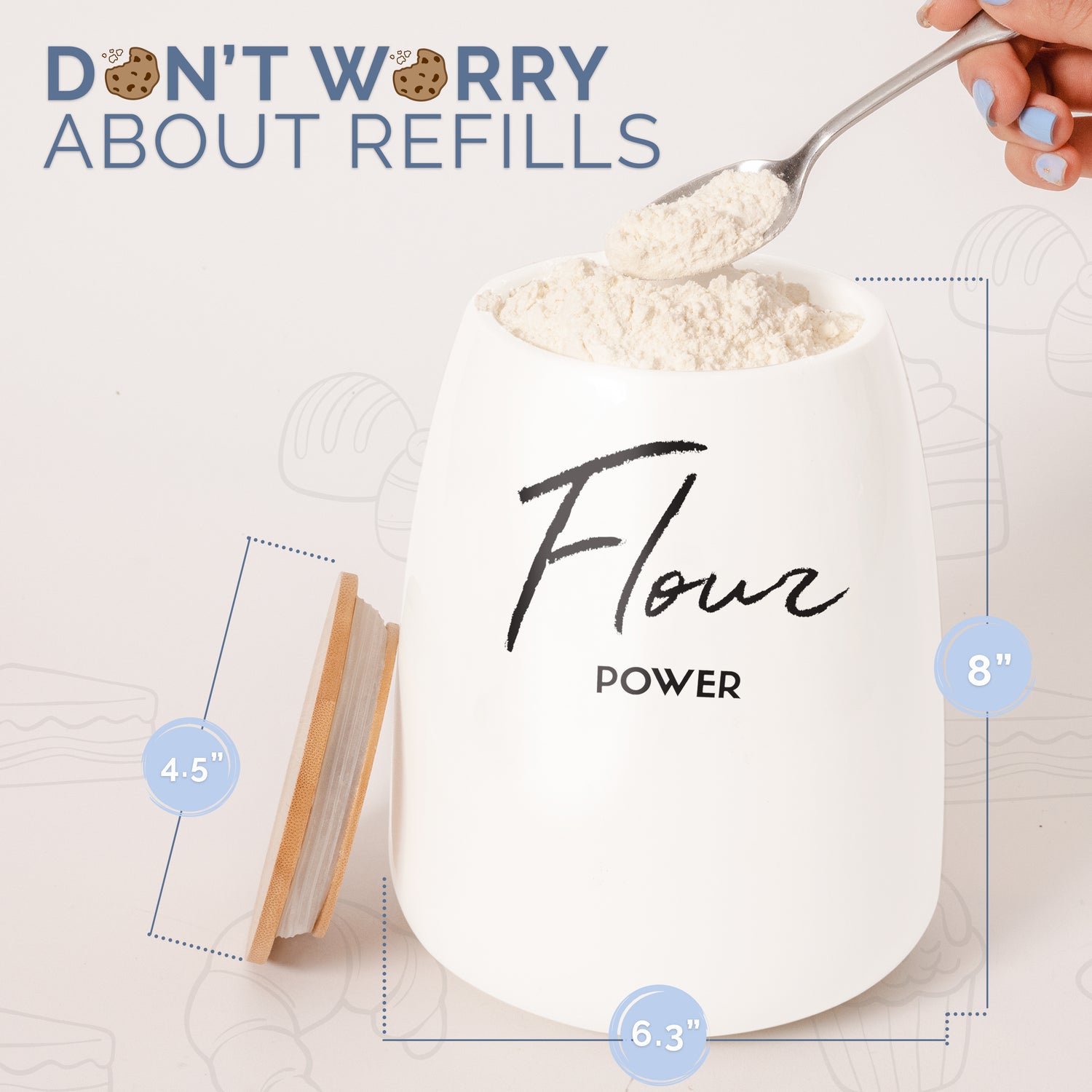 Ceramic Flour Canister