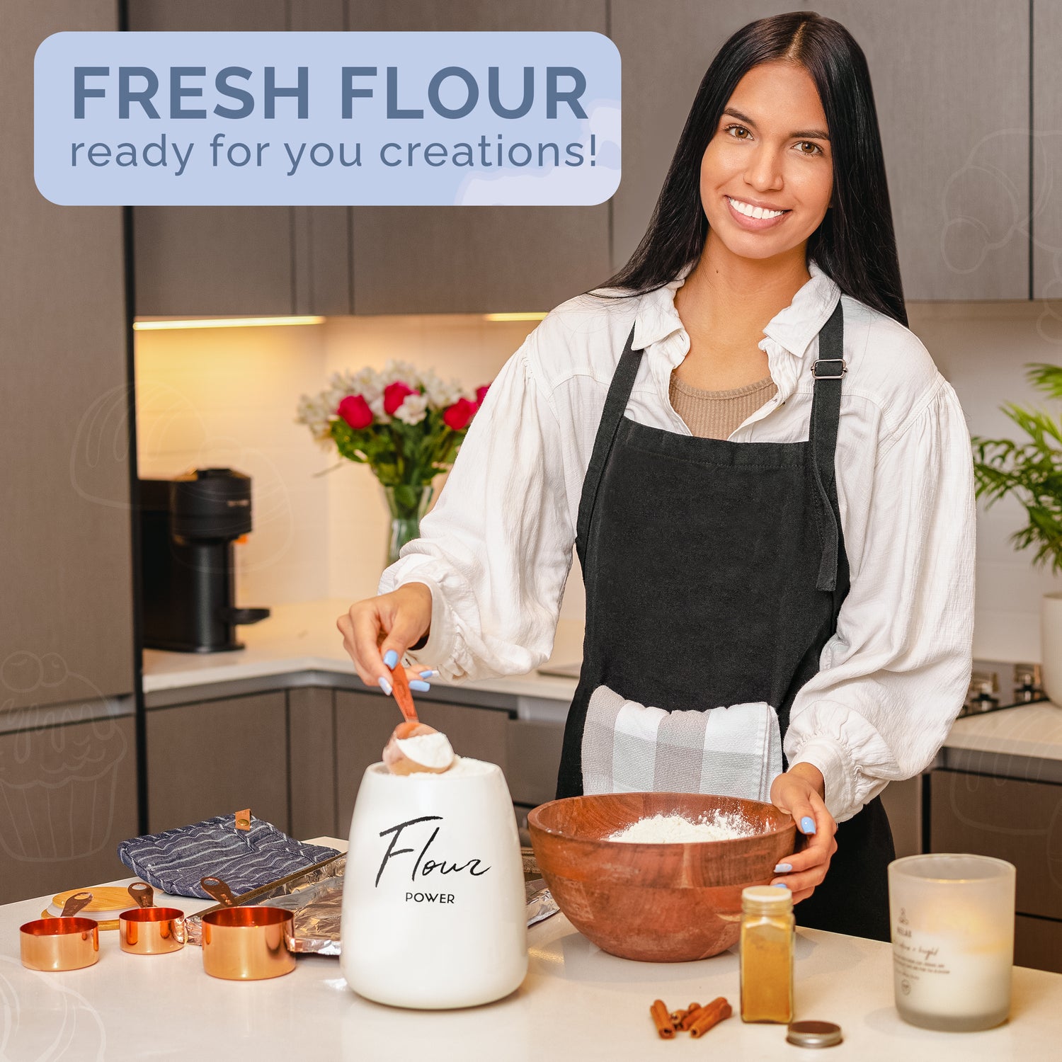 Ceramic Flour Canister
